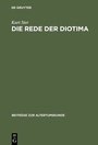 Cover: Die Rede der Diotima - De Gruyter