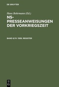 Cover: 1938. Register - De Gruyter Saur
