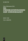 Cover: NS-Presseanweisungen der Vorkriegszeit / 1939. Register - De Gruyter