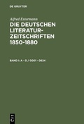 Cover: Die deutschen Literatur-Zeitschriften 1850-1880 - De Gruyter Saur
