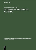 Cover: Glossaria bilinguia altera - De Gruyter
