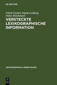Abbildung von: Versteckte lexikographische Information - De Gruyter