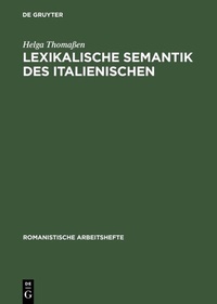 Abbildung von: Lexikalische Semantik des Italienischen - De Gruyter