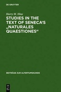 Cover: Studies in the Text of Seneca's "Naturales Quaestiones" - De Gruyter