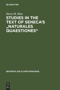 Cover: Studies in the Text of Seneca's "Naturales Quaestiones" - De Gruyter