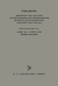 Cover: Paramone - De Gruyter