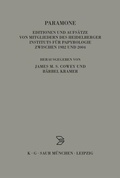 Cover: Paramone - De Gruyter