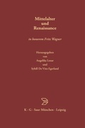 Cover: Mittelalter und Renaissance - De Gruyter