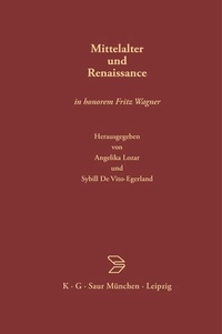 Enlarge image Cover: Mittelalter und Renaissance - De Gruyter