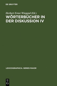 Abbildung von: Wörterbücher in der Diskussion IV - De Gruyter