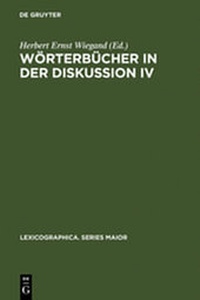 Abbildung von: Wörterbücher in der Diskussion IV - De Gruyter