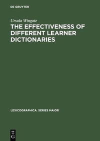 Abbildung von: The Effectiveness of Different Learner Dictionaries - De Gruyter