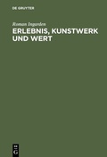 Cover: Erlebnis, Kunstwerk und Wert - De Gruyter
