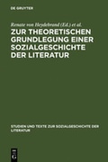 Cover: Zur theoretischen Grundlegung einer Sozialgeschichte der Literatur - De Gruyter