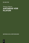 Cover: Aisthesis vor Platon - De Gruyter