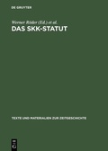 Cover: Das SKK-Statut - De Gruyter