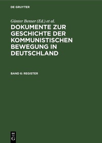 Abbildung von: Register - De Gruyter Saur