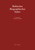 Cover: Baltischer Biographischer Index - De Gruyter Saur