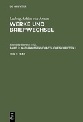 Cover: Naturwissenschaftliche Schriften I - De Gruyter