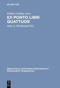 Cover: Ex Ponto libri quattuor - De Gruyter