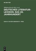 Cover: Fischer-Abendroth - Fries - De Gruyter