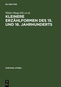 Cover: Kleinere Erz&auml;hlformen des 15. und 16. Jahrhunderts - De Gruyter