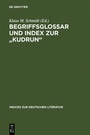 Cover: Begriffsglossar und Index zur "Kudrun" - De Gruyter