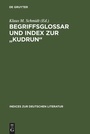 Cover: Begriffsglossar und Index zur "Kudrun" - De Gruyter