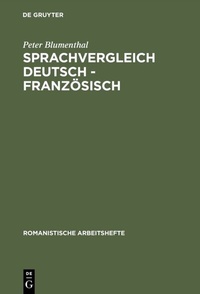 Abbildung von: Sprachvergleich Deutsch - Französisch - De Gruyter