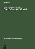 Cover: Dialoganalyse VI/1 - De Gruyter