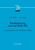 Cover: Katalogisierung nach den RAK-WB - De Gruyter Saur