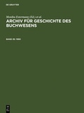 Bild: Archiv für Geschichte des Buchwesens / 1990 - De Gruyter