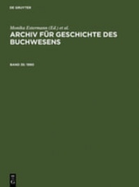 Bild: Archiv für Geschichte des Buchwesens / 1990 - De Gruyter