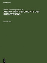 Bild: Archiv für Geschichte des Buchwesens / 1988 - De Gruyter
