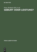 Cover: Geburt oder Leistung? - De Gruyter Saur