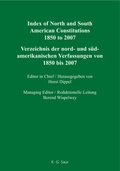 Cover: Index of North and South American Constitutions 1850 to 2007 - De Gruyter Saur
