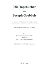 Abbildung von: Juni 1931 - September 1932 - De Gruyter Saur