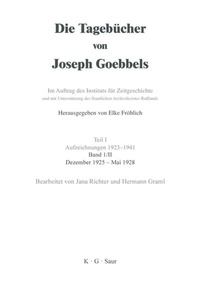 Abbildung von: Dezember 1925 - Mai 1928 - De Gruyter Saur