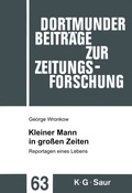 Cover: Kleiner Mann in gro&szlig;en Zeiten - De Gruyter Saur