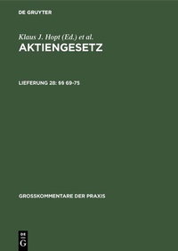Abbildung von: §§ 69-75 - De Gruyter