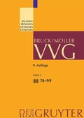 Cover: &sect;&sect; 74-99 VVG - De Gruyter