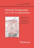Cover: Dietrich-Testimonien des 6. bis 16. Jahrhunderts - De Gruyter