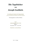 Cover: Dezember 1937 - Juli 1938 - De Gruyter Saur