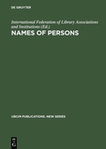 Cover: Names of Persons - De Gruyter Saur