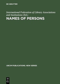Abbildung von: Names of Persons - De Gruyter Saur