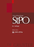 Cover: L&ouml;we/Rosenberg. Die Strafproze&szlig;ordnung und das Gerichtsverfassungsgesetz / &sect;&sect; 213-255a - De Gruyter