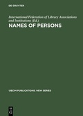 Cover: Names of Persons - De Gruyter