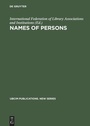 Bild: Names of Persons - De Gruyter Saur