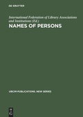 Cover: Names of Persons - De Gruyter Saur