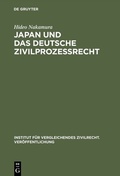 Abbildung von: Japan und das deutsche Zivilprozessrecht - De Gruyter